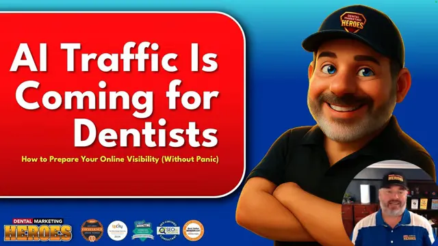 Ian Kantel introducing the webinar topic: AI traffic is coming for dentists