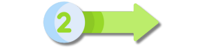 step 2 Green arrow pointing right with a circle containing the number 2 on the left side.