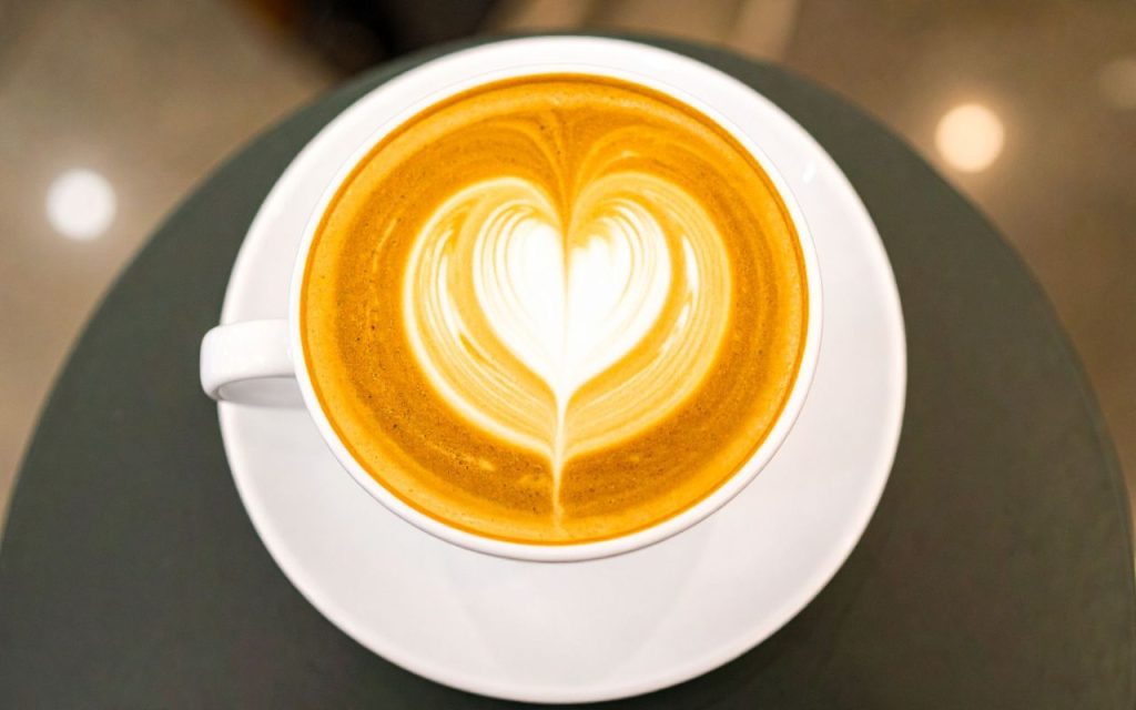 TikTok - local coffee shop posted latte with heart art and increased walk-in traffic