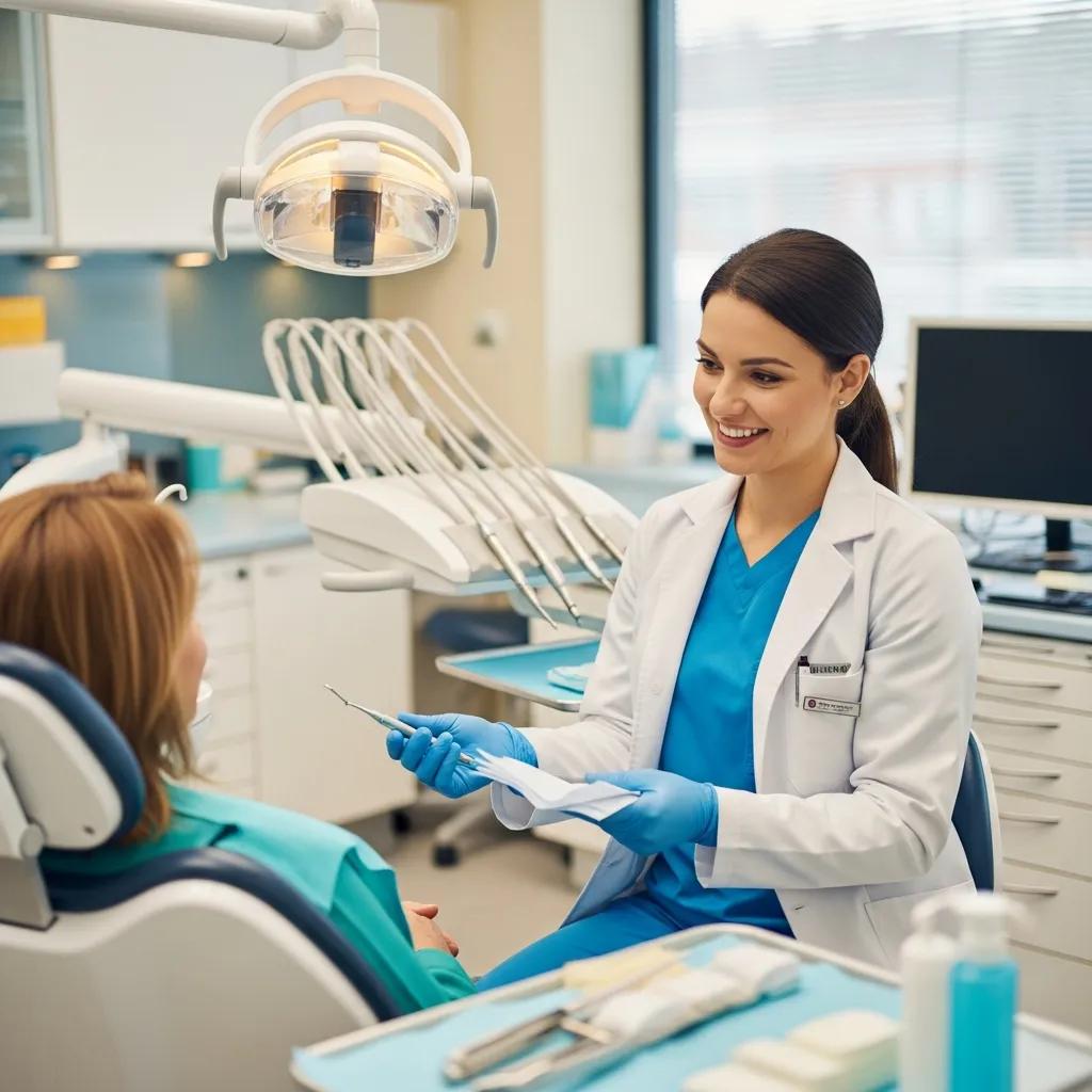 Modern dental practice with a dentist and patient interaction, emphasizing growth and trust